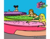 Barbie y sus amigas en el jacuzzi