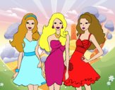 Barbie y sus amigas vestidas de fiesta