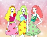 Barbie y sus amigas vestidas de fiesta