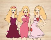 Barbie y sus amigas vestidas de fiesta