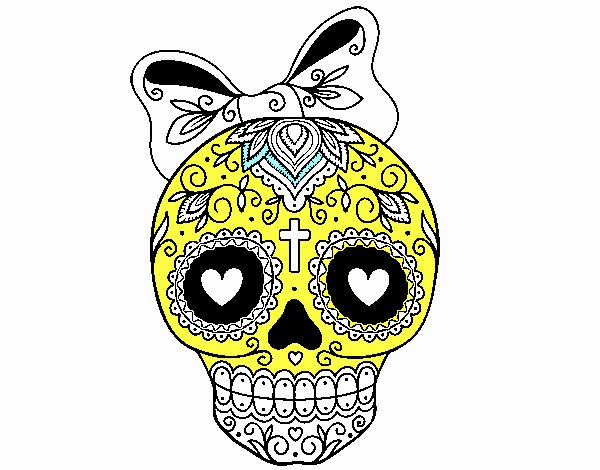 Calavera mejicana con lazo