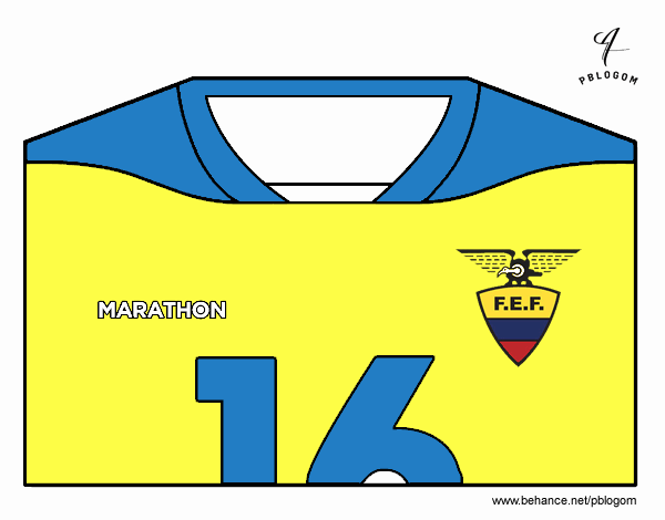 Camiseta del mundial de fútbol 2014 de Ecuador
