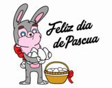 Conejo con muchos huevos de Pascua