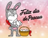 Conejo con muchos huevos de Pascua