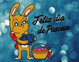 Conejo con muchos huevos de Pascua