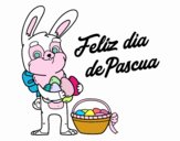 Conejo con muchos huevos de Pascua