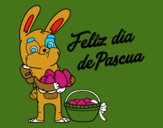 Conejo con muchos huevos de Pascua