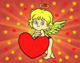 Cupido y un corazón