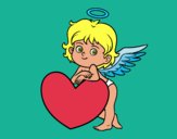 Cupido y un corazón