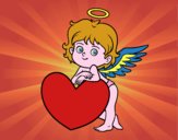 Cupido y un corazón