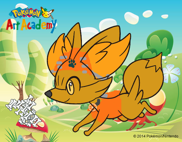 Fennekin corriendo