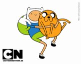 Finn y Jake abrazados