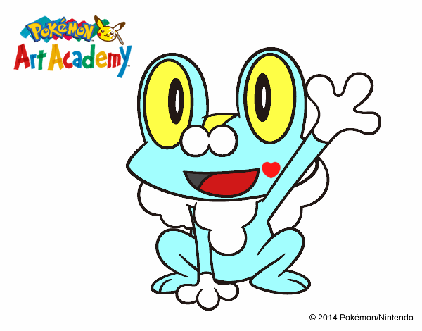 Froakie saludando