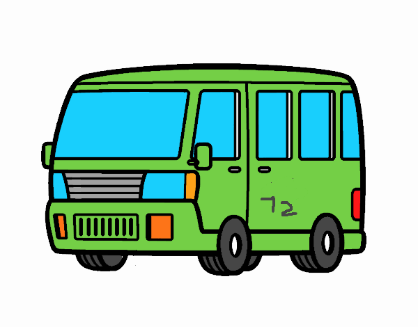 El bus color verde