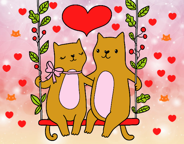 Gatitos enamorados