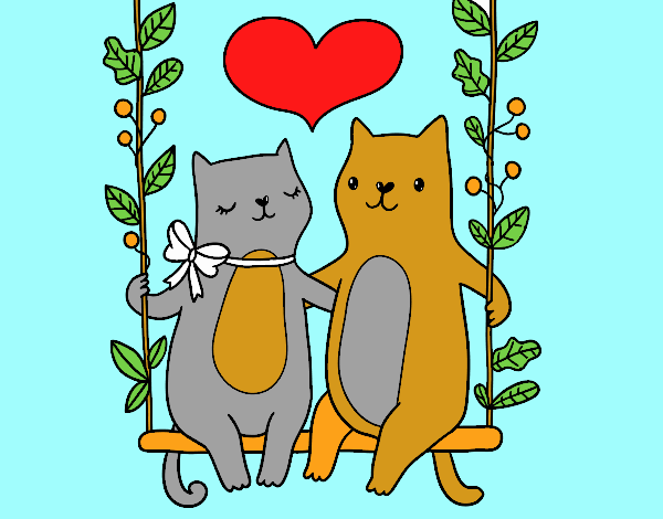 Gatitos enamorados