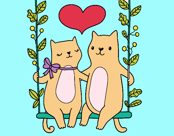 Gatitos enamorados