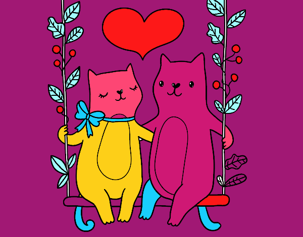 Gatitos enamorados