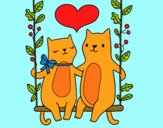 Gatitos enamorados