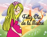 Mamá embarazada en el día de la madre