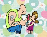 Papá con Tatuajes