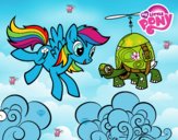 Rainbow Dash y la tortuga tanque