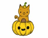 Un gatito de Halloween