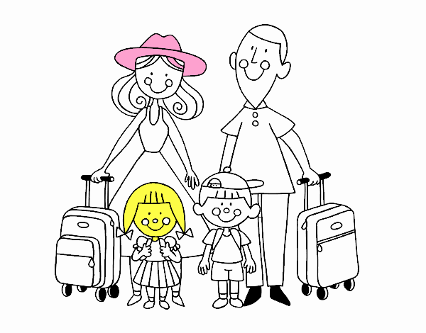 Una familia de vacaciones