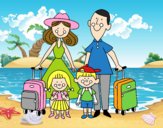 Una familia de vacaciones