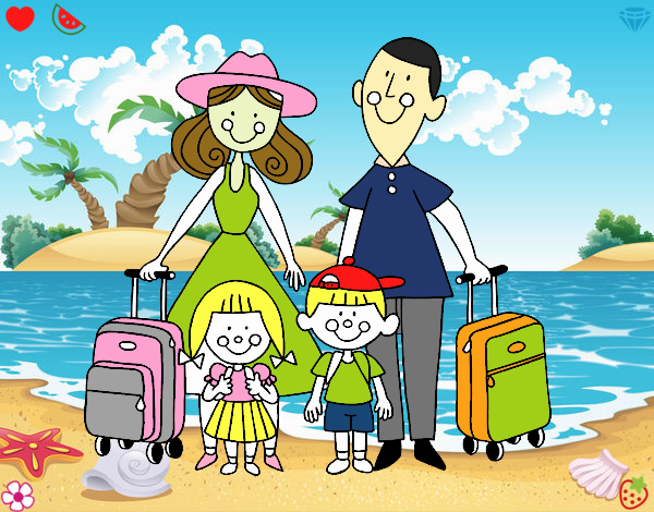 Una familia de vacaciones