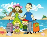 Una familia de vacaciones