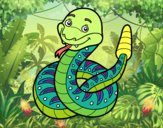 Una serpiente de cascabel