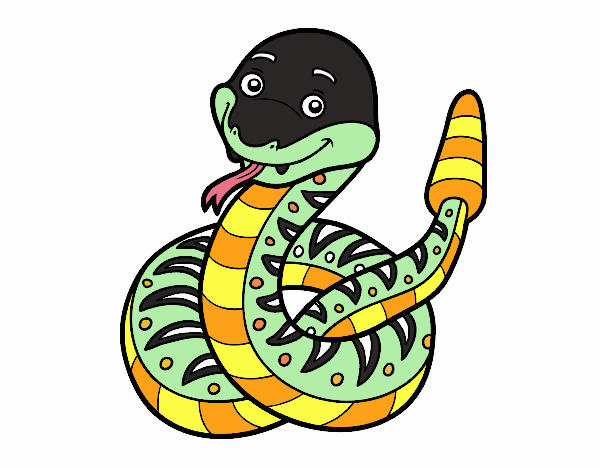 Una serpiente de cascabel