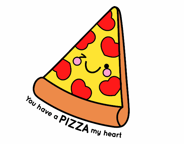 pizza rellena de amor