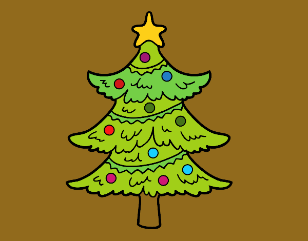 Árbol de navidad decorado