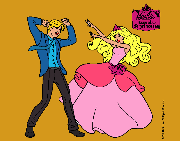 dibujo de danna y hoy les presento a barbie y ken bailando💃🏻🕺 🏻 