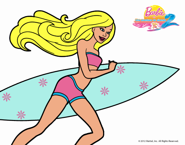 Barbie corre al agua