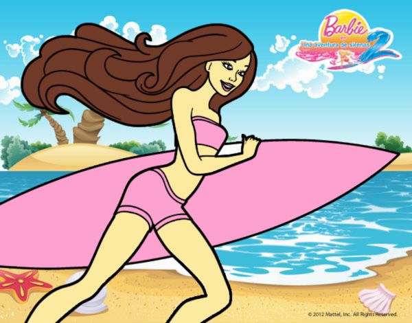 Barbie corre al agua