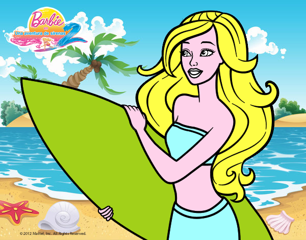 Barbie va a surfear