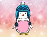 Bebé pingüino con gorrito