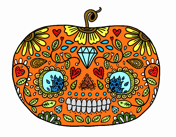 Calabaza del día de los muertos 