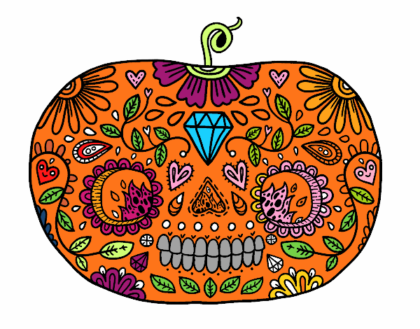 Calabaza del día de los muertos 