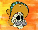 Calavera mejicana con bigote