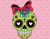 Calavera mejicana con lazo