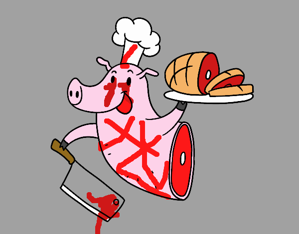 Dibujo de Carne de cerdo pintado por en  el día 27-10-20 a las  21:24:26. Imprime, pinta o colorea tus propios dibujos!