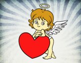 Cupido y un corazón