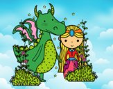 Dragón y princesa