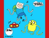 Finn y Jake escuchando música