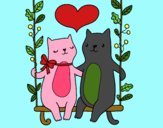 Gatitos enamorados