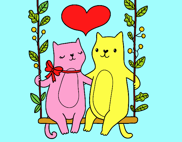 Gatitos enamorados